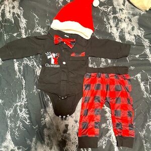 My 1st Christmas Baby Boy Outfit